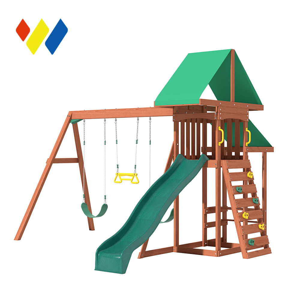 Txinako Fabrikatzailearen Dragon Cocoon Egurrezko Swing Set berriena